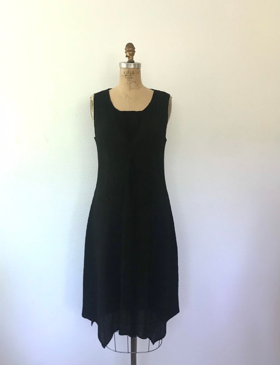 Accordion dress / black pleated dress / Batwing P… - image 3