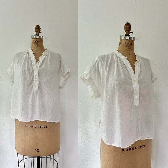 modern blouse / cotton pullover blouse / Modern Camp blouse