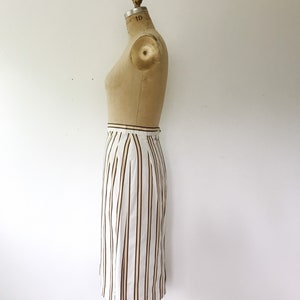 SALE 1950s skirt / 1950s cotton skirt / striped pencil skirt image 5