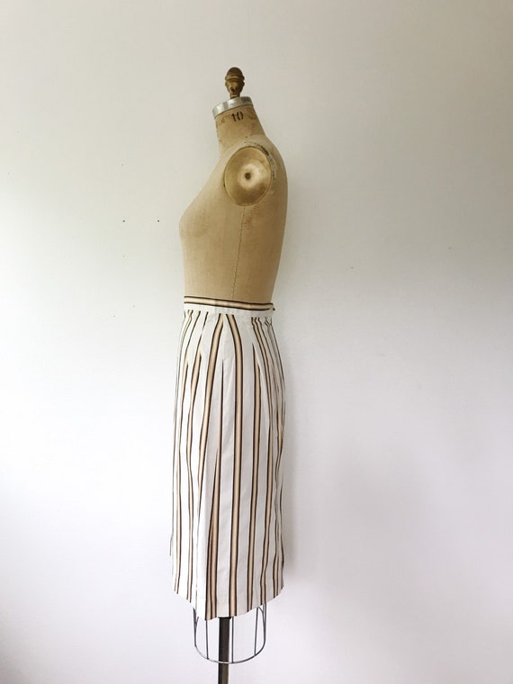 SALE 1950s skirt / 1950s cotton skirt / striped p… - image 5