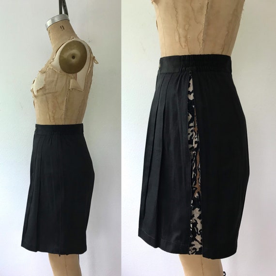 black cotton shorts / 80s vintage shorts / convertible walking shorts
