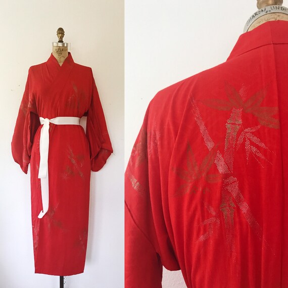 vintage kimono robe / vintage kimono / cotton Bamb