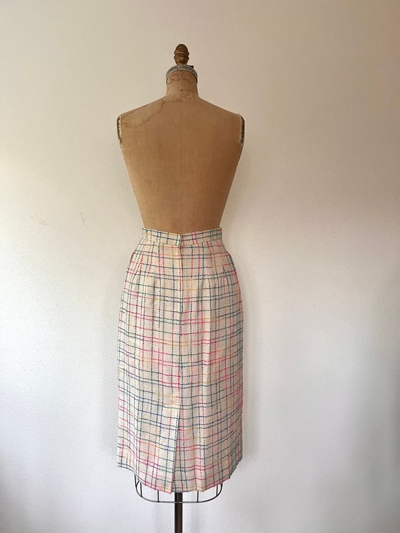 vintage linen skirt / 90s vintage skirt / confett… - image 7