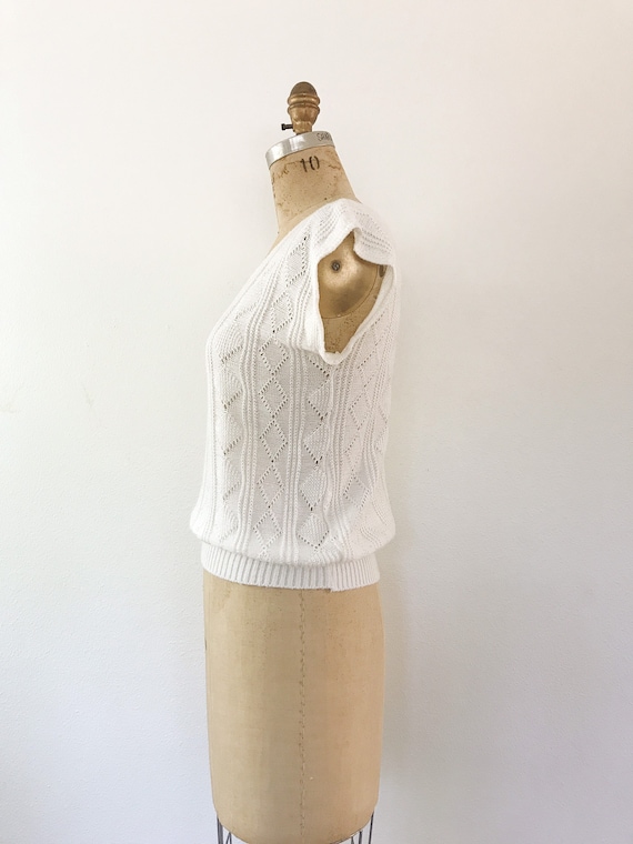 80s sweater / vintage knit sweater / Diamond knit… - image 7