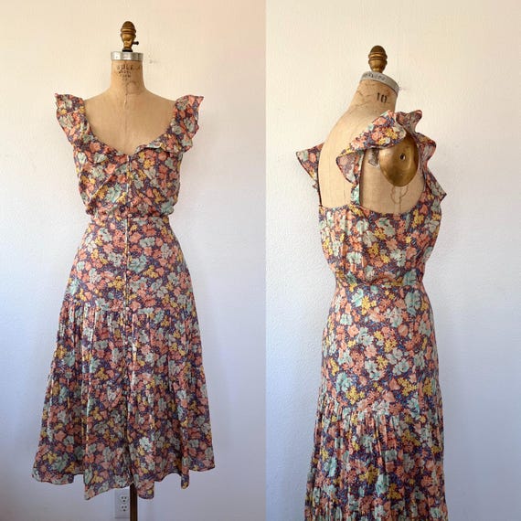 floral sundress / cotton floral dress / Veronica Beard dress