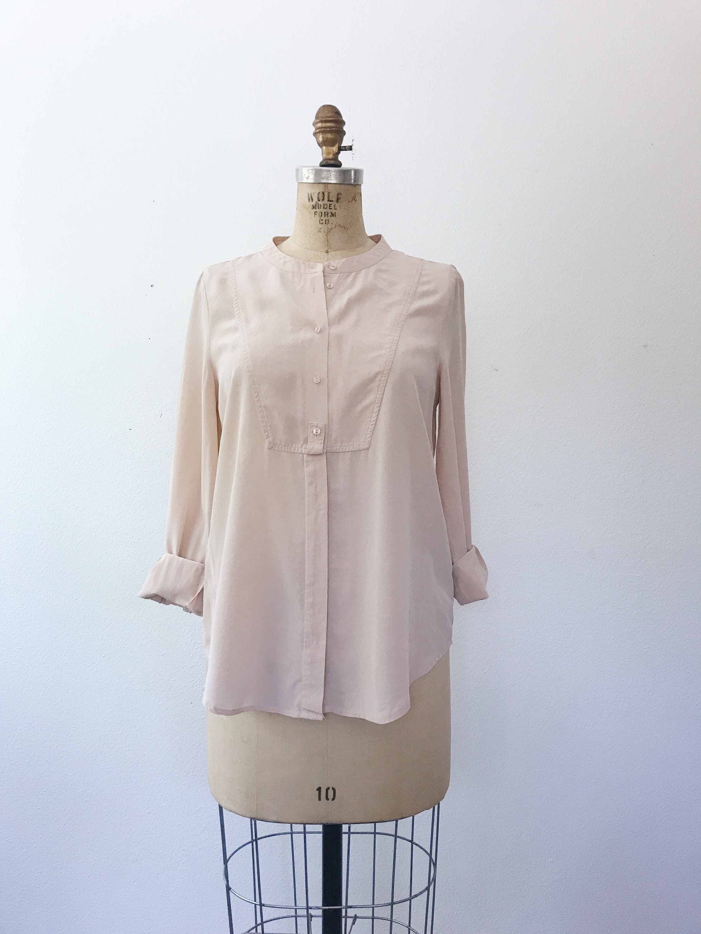 pink silk blouse / silk tunic blouse / Sidonie blouse