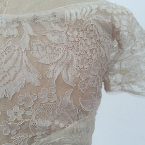 1950s wedding dress / vintage wedding dress / Karinska Tulle & Lace wedding dress bild 7