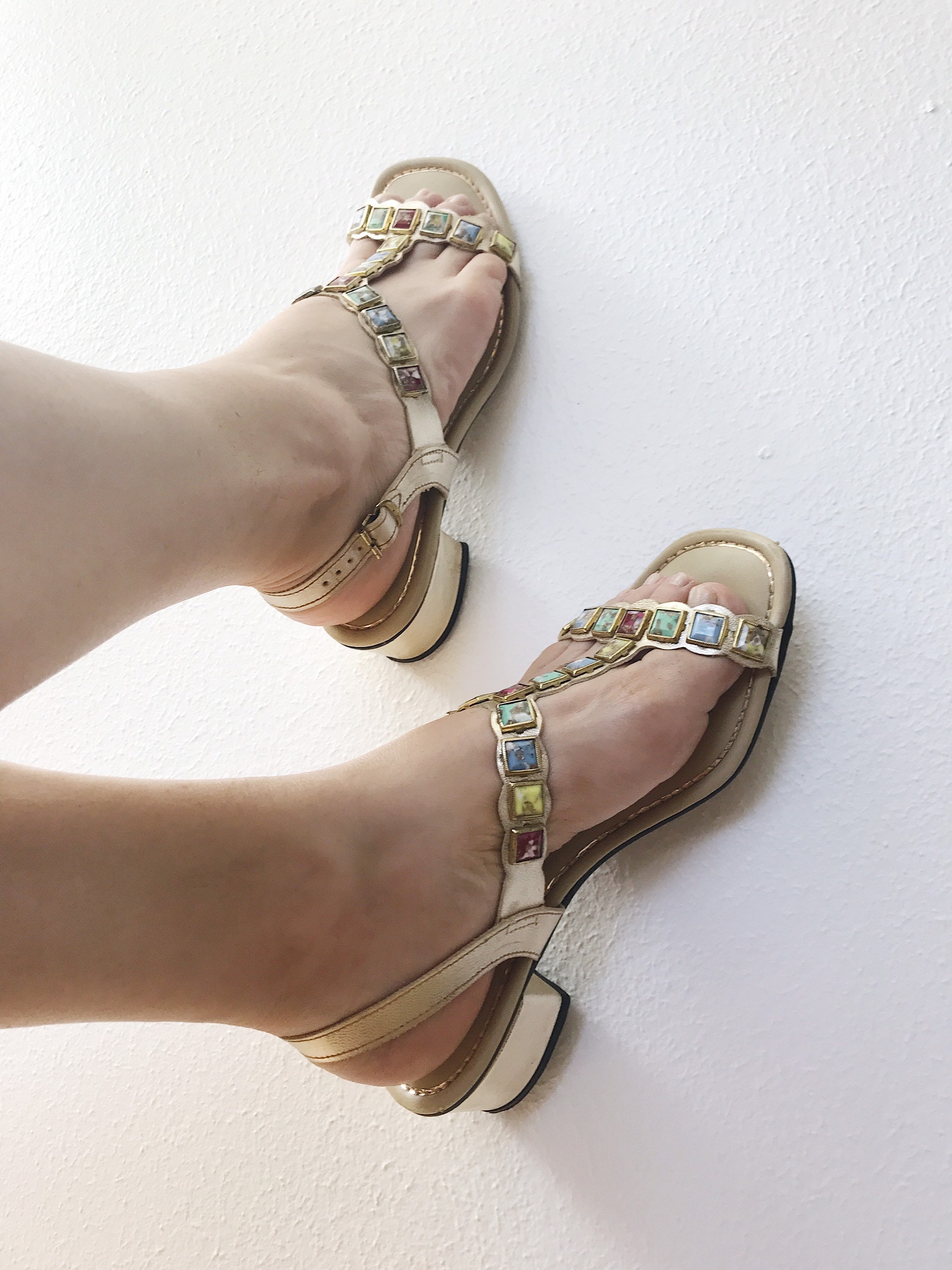 60s style sandals