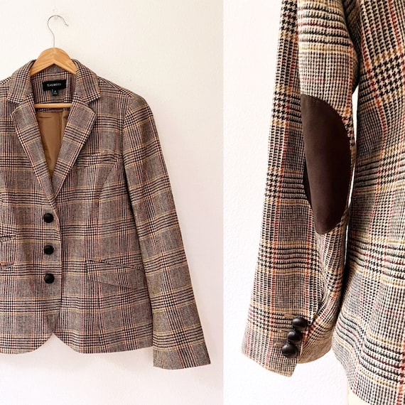 Tweed Blazer / plaid blazer / Modern wool jacket