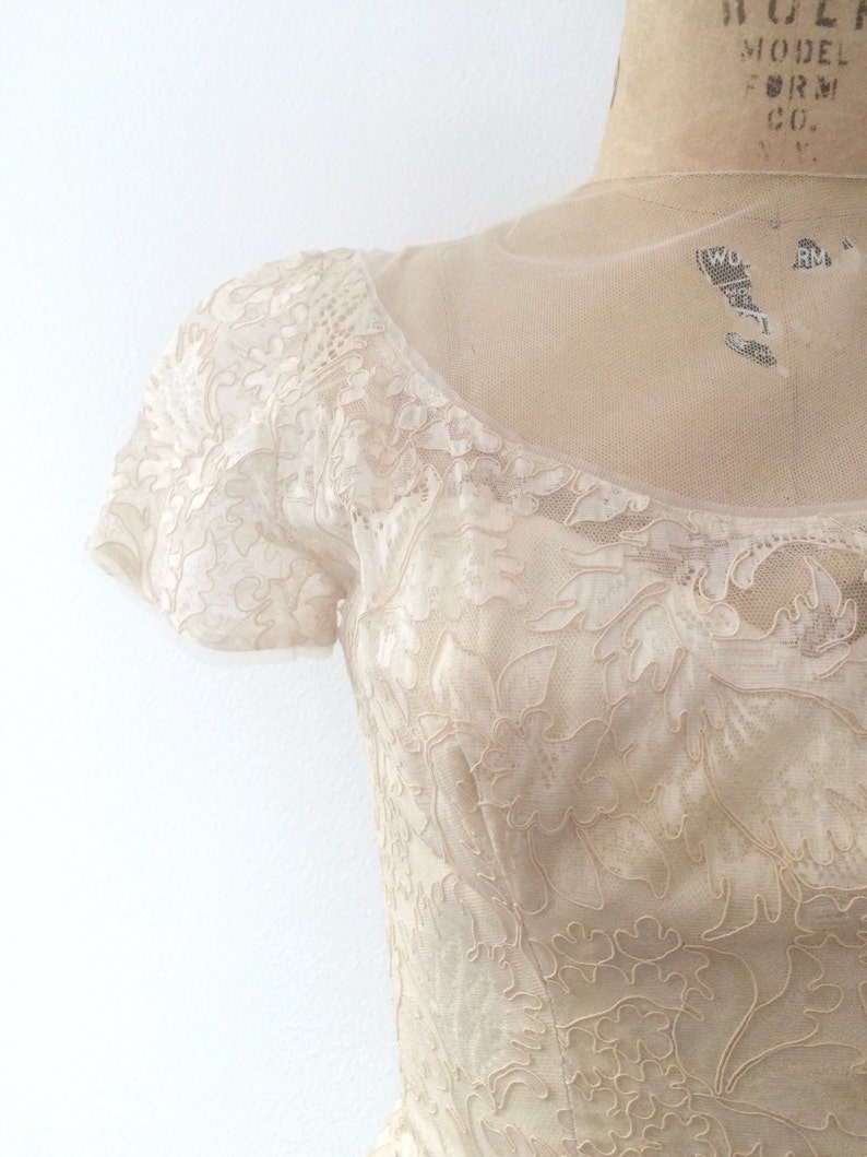 1950s wedding dress / vintage wedding dress / Karinska Tulle & Lace wedding dress bild 3