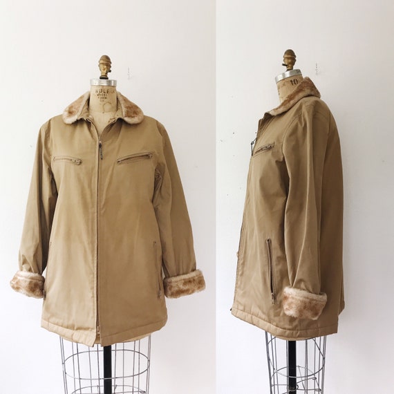 London Fog Jacket / London fog coat / Tan Canvas J