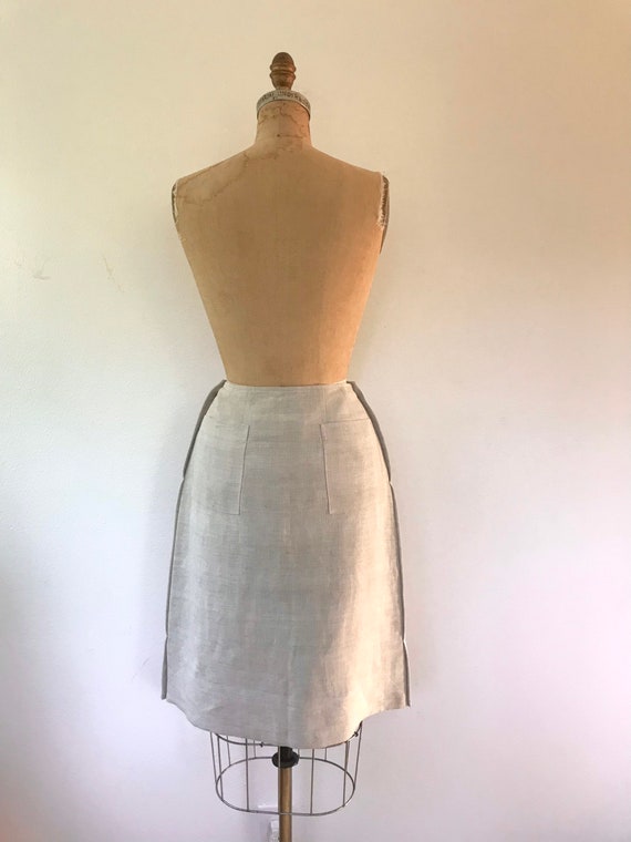 vintage linen skirt / Harve Benard skirt / Side b… - image 10