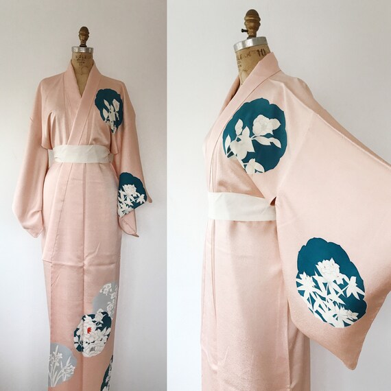 vintage silk kimono robe