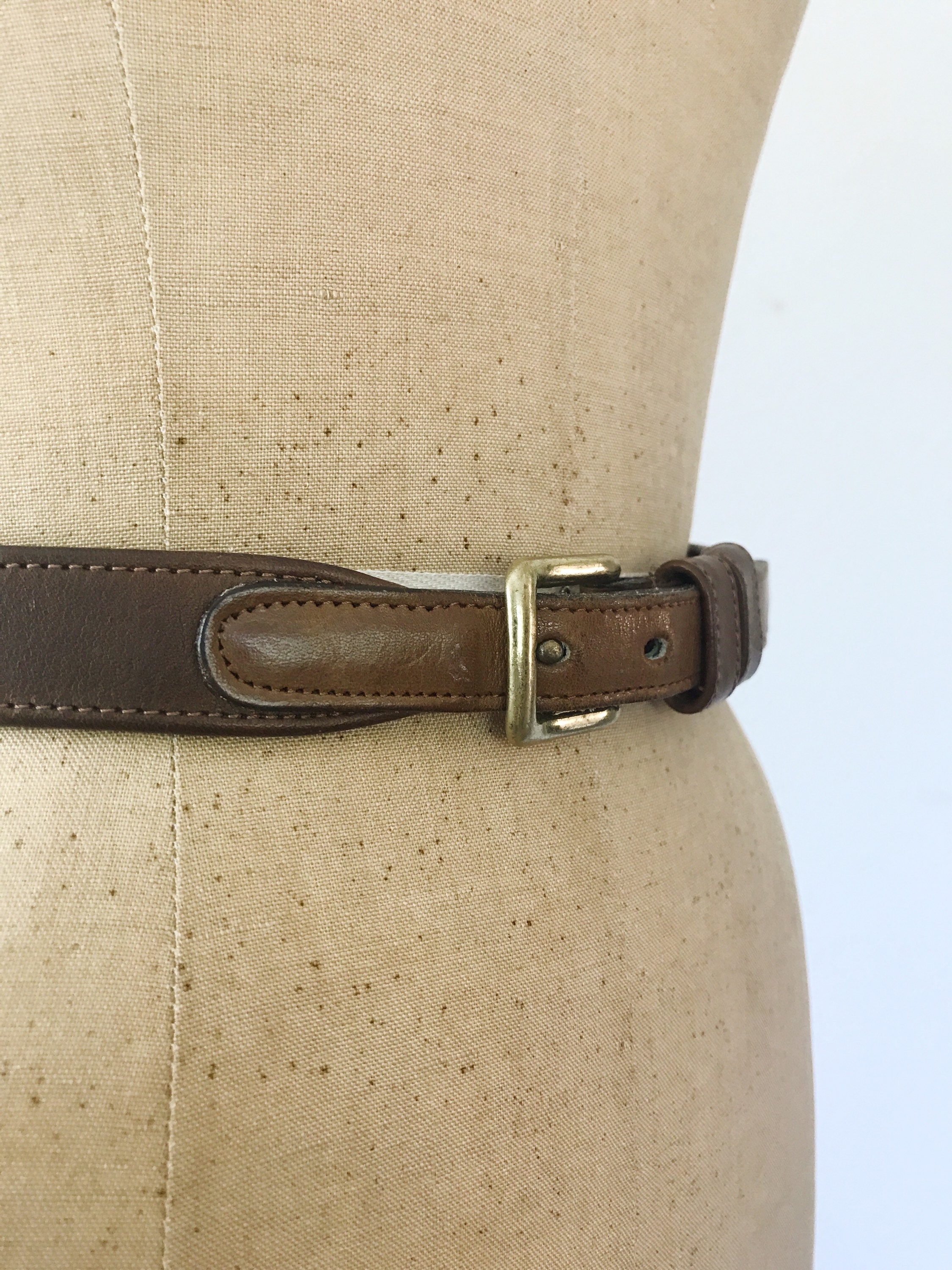 vintage leather belt / brown leather belt / Coach Saddle leather belt
