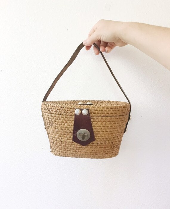 1950s basket bag / vintage basket purse / Jana bas