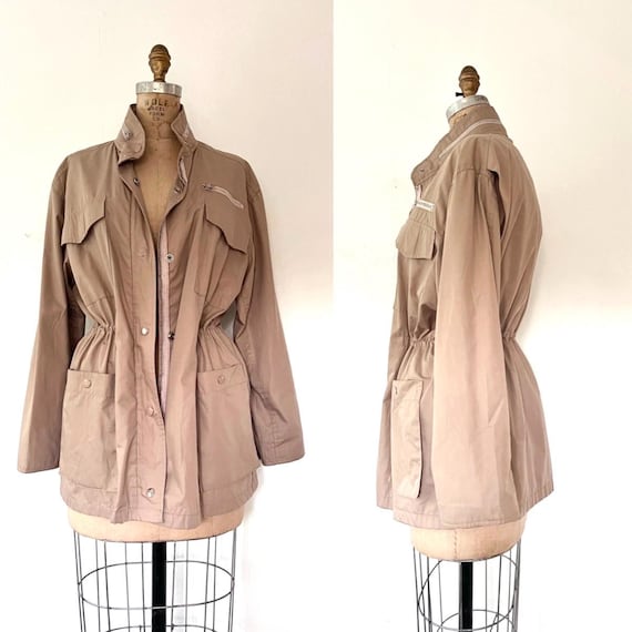 Anorak Jacket / vintage 80s jacket / Shoreline hooded jacket