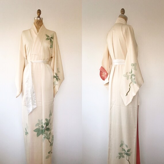 vintage silk kimono robe