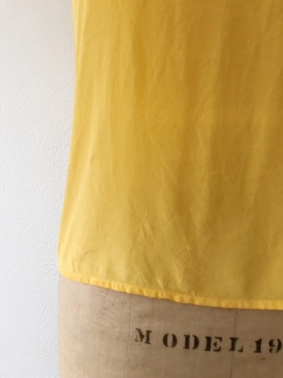 vintage silk blouse /yellow silk blouse / 90s sil… - image 5