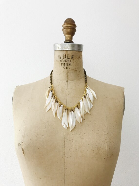 40s necklace / vintage celluloid necklace / Mother