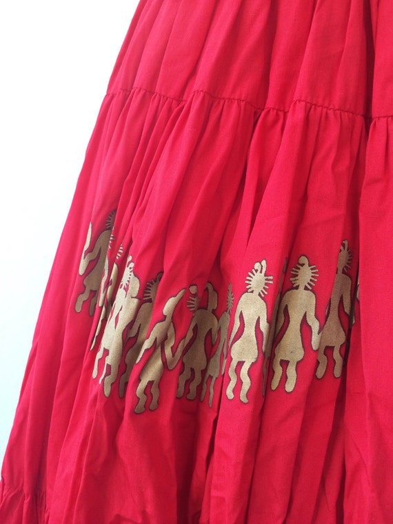 1950s skirt / 1950s circle skirt / Golden Kings s… - image 2
