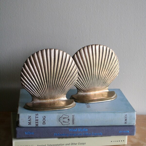 vintage BRASS BOOKENDS