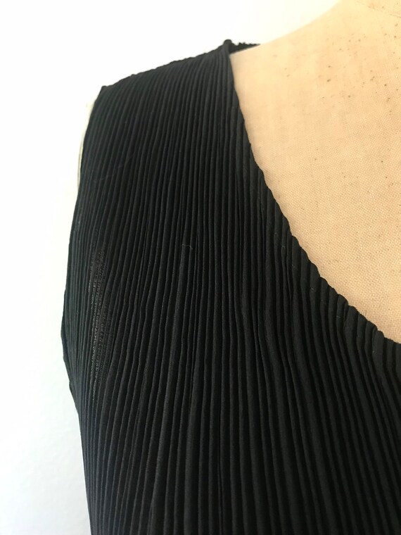 Accordion dress / black pleated dress / Batwing P… - image 2