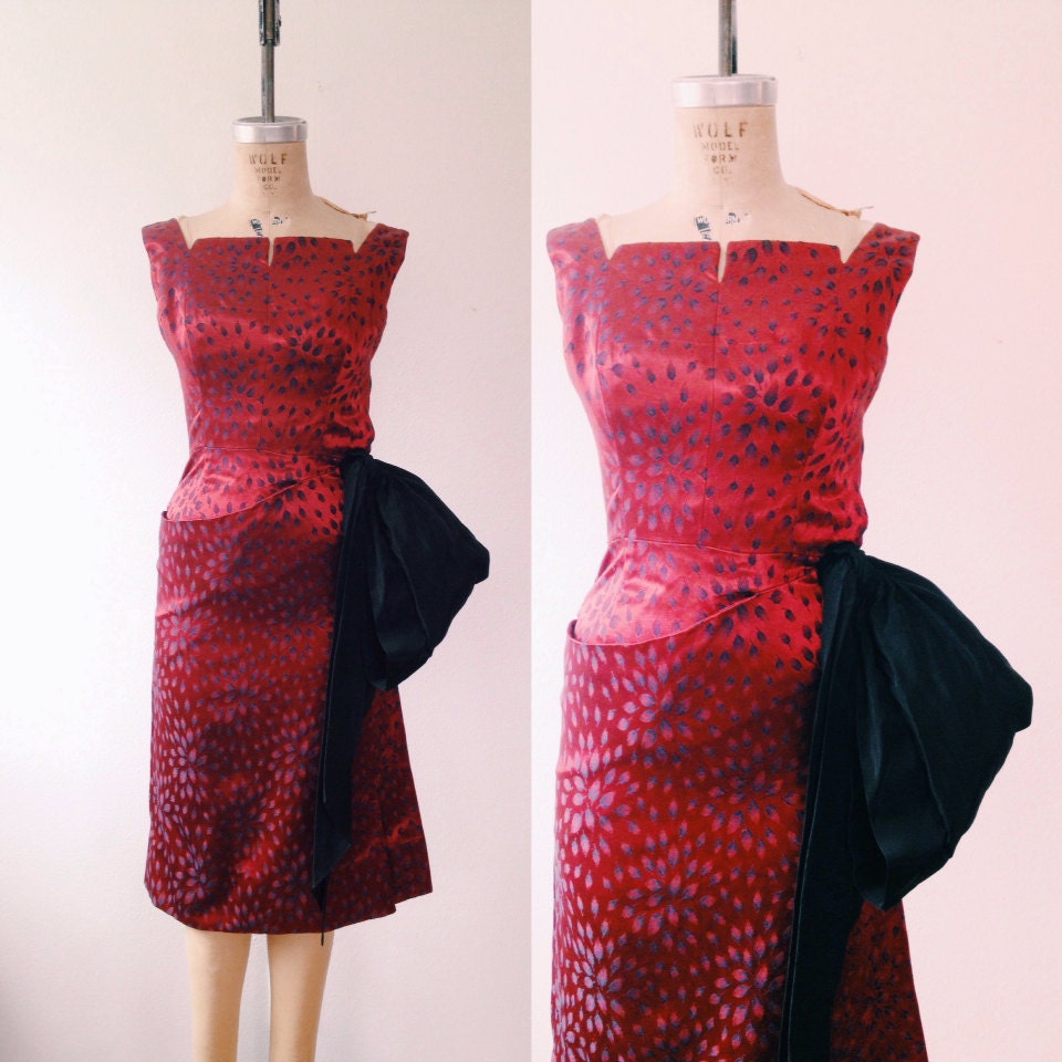 50s silk dress