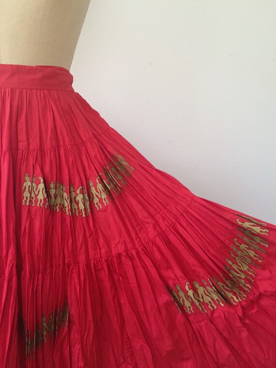 1950s skirt / 1950s circle skirt / Golden Kings s… - image 4