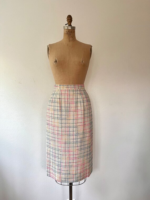 vintage linen skirt / 90s vintage skirt / confett… - image 3