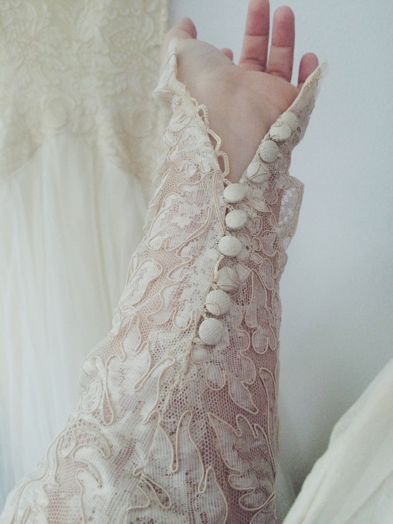 1950s wedding dress / vintage wedding dress / Karinska Tulle & Lace wedding dress bild 10