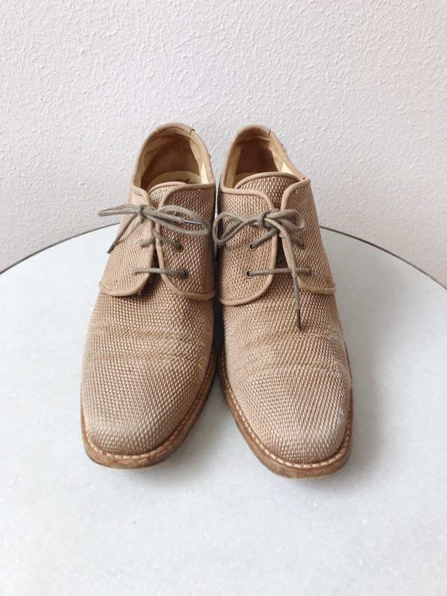 Woven Oxford shoes / Via Spiga shoes / Lace up Oxford heels