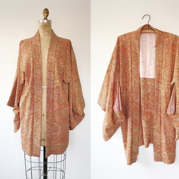 vintage silk kimono / vintage kimono jacket /Karasuka kimono haori