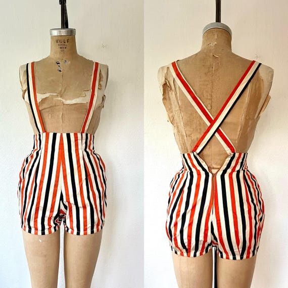 1950s cotton shorts / vintage halloween / pin-up costume shorts