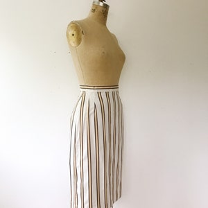 SALE 1950s skirt / 1950s cotton skirt / striped pencil skirt image 4