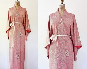 vintage komon kimono / silk kimono robe / Kurinuki Kimono