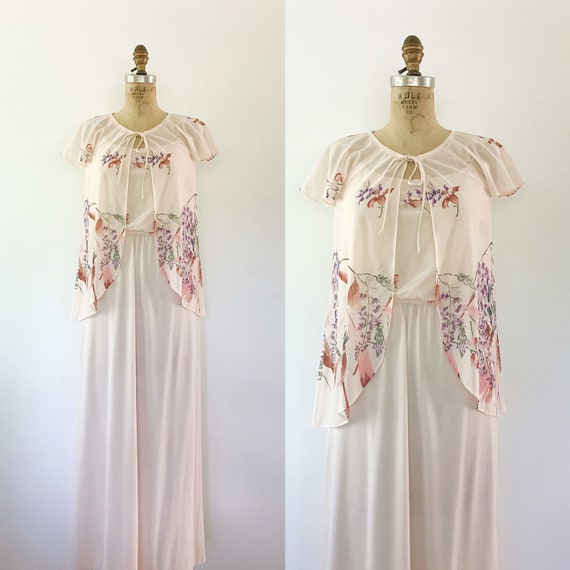 70s vintage dress / 70s sundress / Bird & Wisteri… - image 3