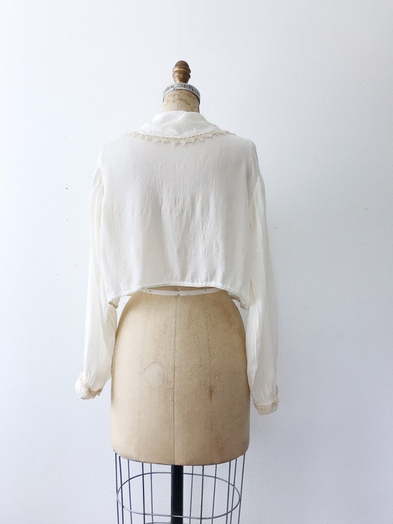 1910s blouse / vintage silk blouse / Silk & Lace … - image 9