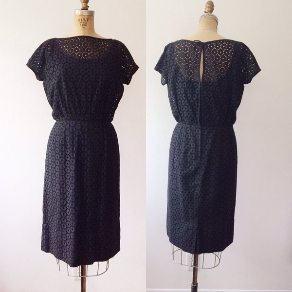 vintage lace dress / cotton lace dress / Unbroken Circle dress