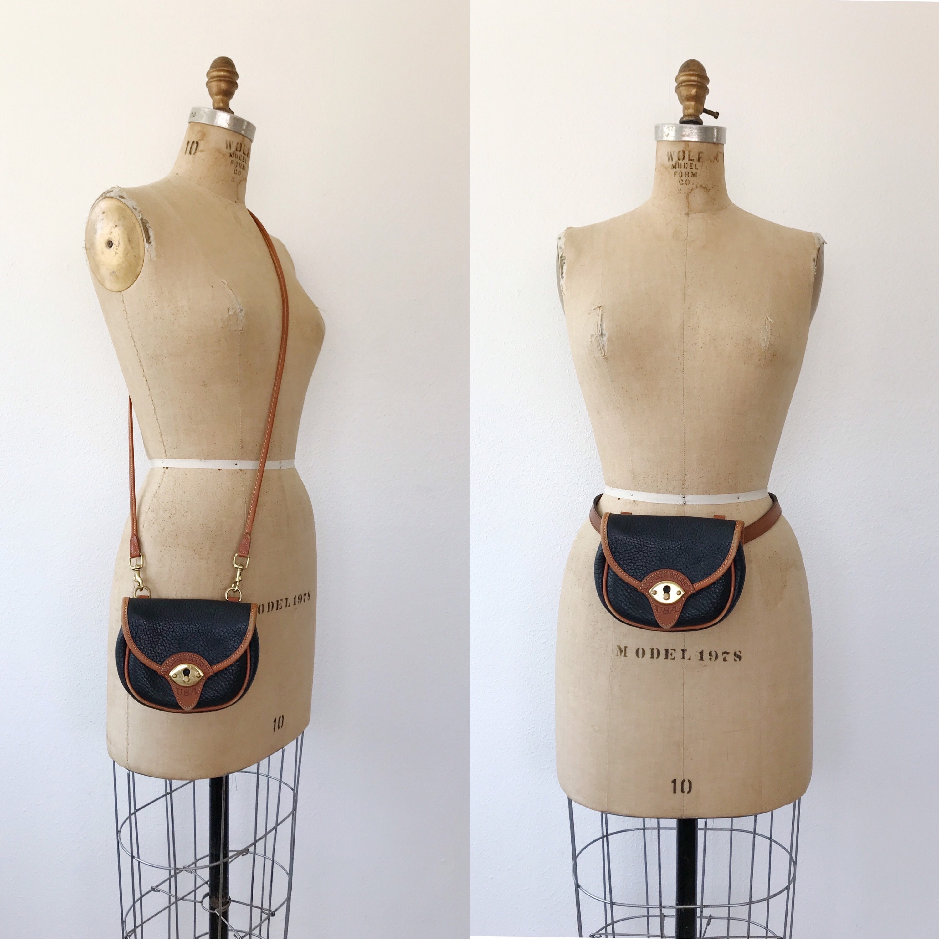 Retro Leather Convertible Flap Crossbody Belt Bag