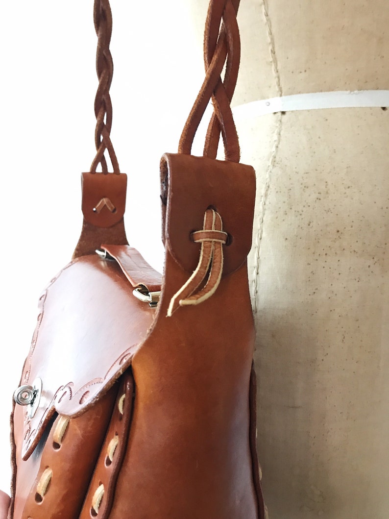 Brown Leather Bag / Vintage Top Handle Bag / Leather Shoulder Etsy