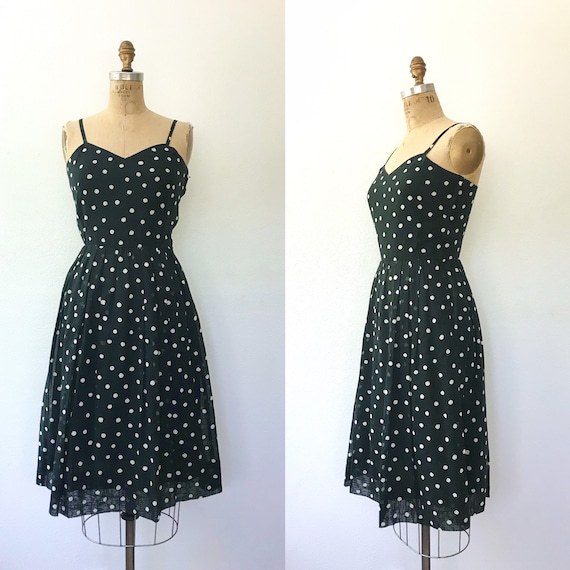 polka dot dress / vintage sundress / Albert Nipon dress