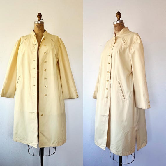 vintage trench / canvas all weather coat / Misty Harbor coat