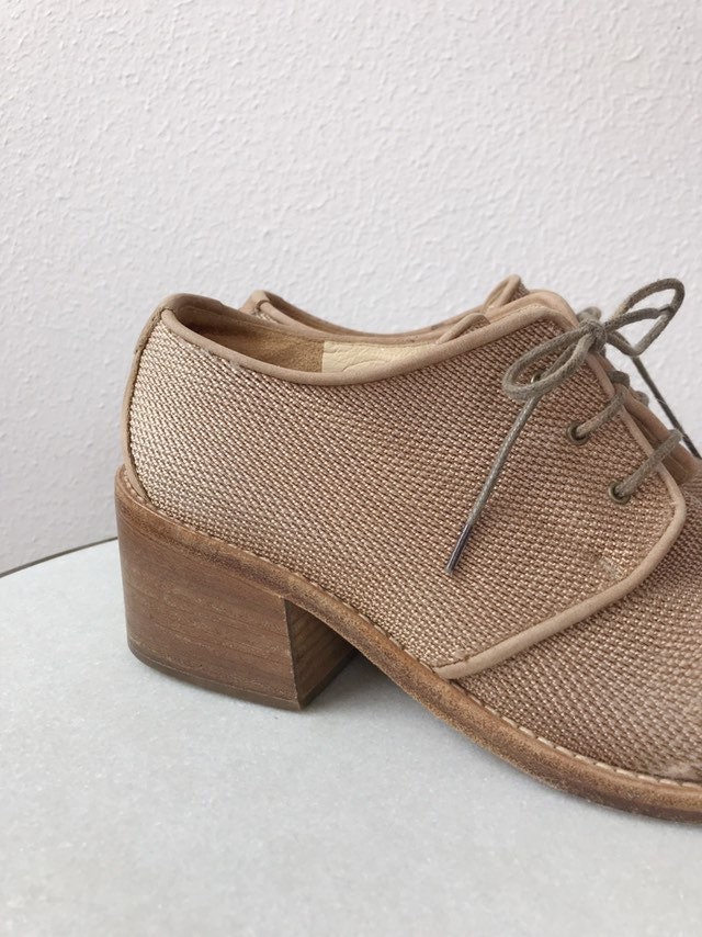 Woven Oxford shoes / Via Spiga shoes / Lace up Oxford heels