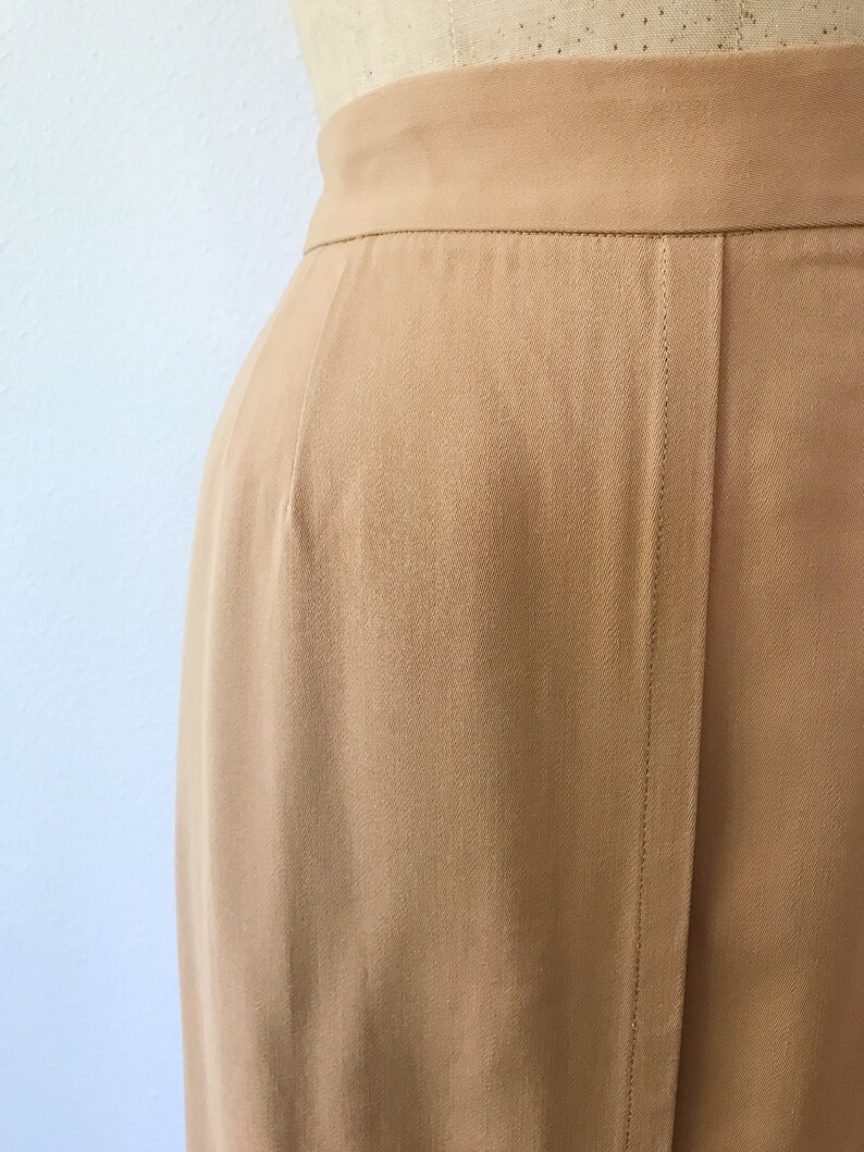 1950s vintage skirt / vintage walking skirt / gabardine sportswear skirt image 3