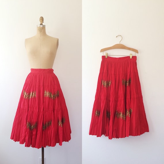 1950s skirt / 1950s circle skirt / Golden Kings skirt