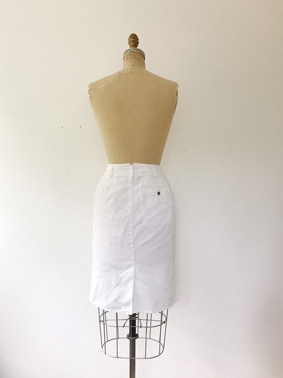 SALE white cotton skirt / 80s vintage skirt / Liz… - image 5