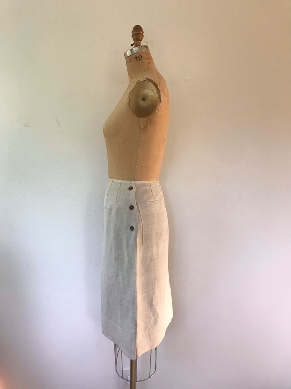 vintage linen skirt / Harve Benard skirt / Side b… - image 6