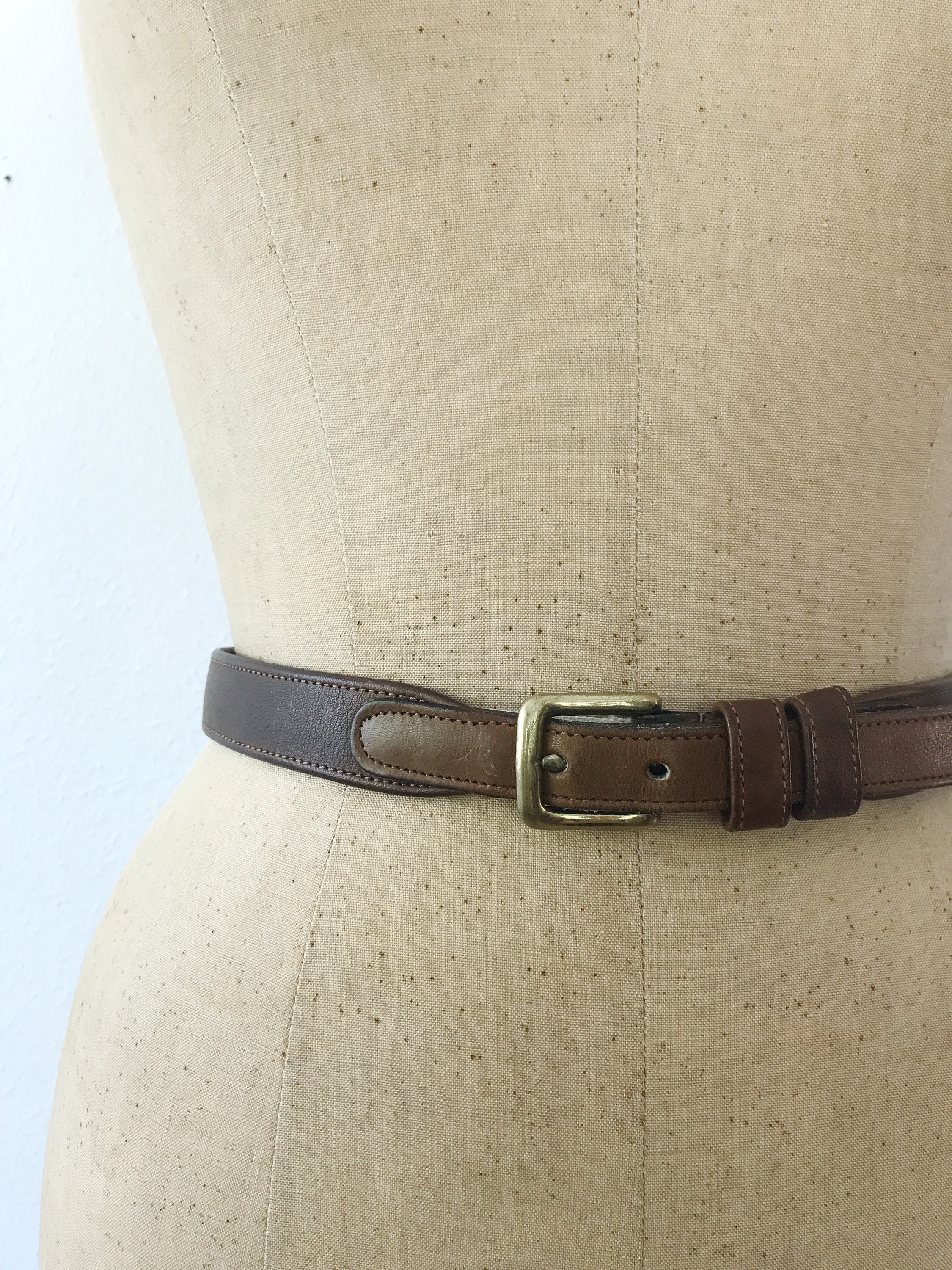 vintage leather belt / brown leather belt / Coach Saddle leather belt