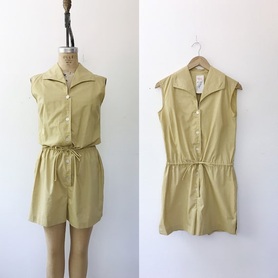 John Weitz romper / vintage cotton romper / 1950s sportswear