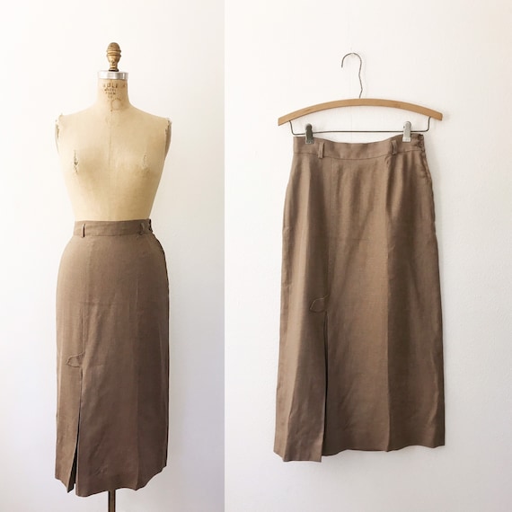 1950s vintage skirt / vintage walking skirt / 50s… - image 1